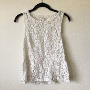 LC Lace Peplumed Tank
